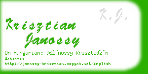 krisztian janossy business card